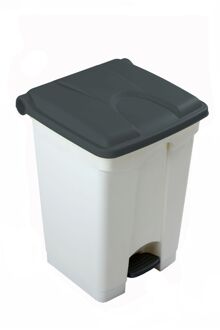 Witte Pedaal-afvalbak – 45 Liter, Pp Kunststof