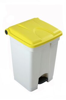 Witte Pedaal-afvalbak – 45 Liter, Pp Kunststof