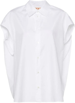 Witte Popeline Overhemd Marni , White , Dames - S