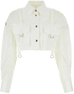 Witte poplin overhemd Off White , White , Dames - Xs,2Xs