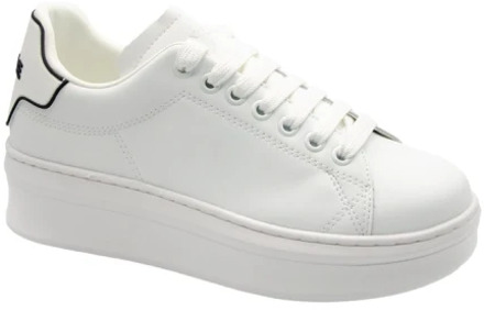 Witte PU Sneakers Gacaw00013 Gaëlle Paris , White , Dames - 41 Eu,36 EU