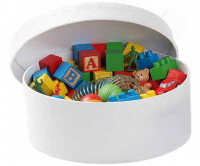 Witte ronde doos 18,5 cm