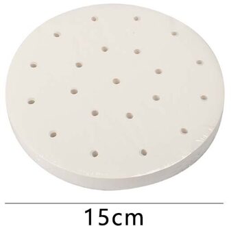Witte Ronde Dumplings Mat Steamer Papier Stoomboot Non Stick Pads Bakken Gebak Dim Sum Papier Onder Stoom Mat Koken Gereedschap 50Pcs 15cm