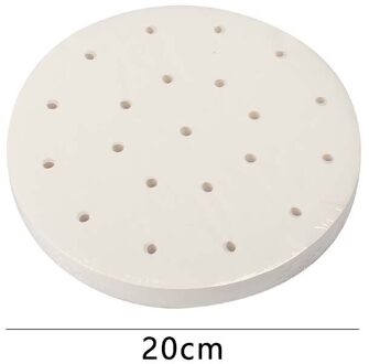 Witte Ronde Dumplings Mat Steamer Papier Stoomboot Non Stick Pads Bakken Gebak Dim Sum Papier Onder Stoom Mat Koken Gereedschap 50Pcs 20cm