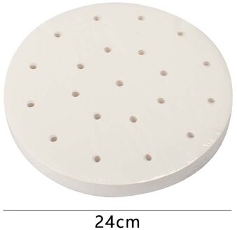 Witte Ronde Dumplings Mat Steamer Papier Stoomboot Non Stick Pads Bakken Gebak Dim Sum Papier Onder Stoom Mat Koken Gereedschap 50Pcs 24cm