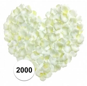 Witte rozenblaadjes 2000 stuks - Rozenblaadjes / strooihartjes