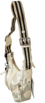 witte schouder crossbody sling body sling stof damesbeurs - maat