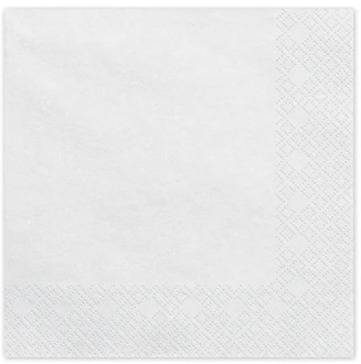 Witte servetten 20 stuks Wit - Transparant