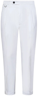 Witte Slim-Fit Stretchbroek Low Brand , White , Heren - W36,W38,W34,W31,W40,W33,W32