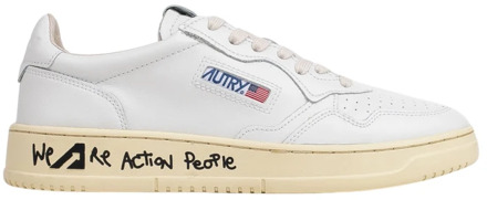Witte sneakers met geschilderde zool Autry , White , Heren - 41 Eu,40 Eu,45 EU