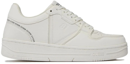 Witte Sneakers Synthetische Herenschoenen Guess , White , Heren - 40 Eu,43 Eu,42 Eu,41 Eu,44 Eu,45 EU