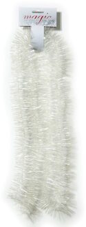 Witte spiraal folie slinger 7,5 x 200 cm