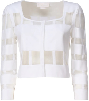Witte Sweaters Collectie Genny , White , Dames - S,Xs