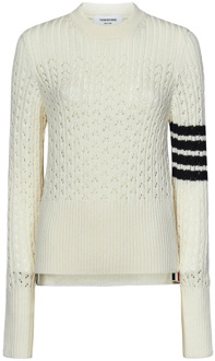 Witte Sweatshirt Ss24 Thom Browne , White , Dames - S,Xs,3Xs,2Xs