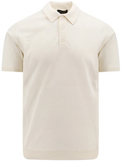 Witte T-shirt met kraag en korte mouwen Roberto Collina , White , Heren - 2Xl,Xl,L,M,S,3Xl
