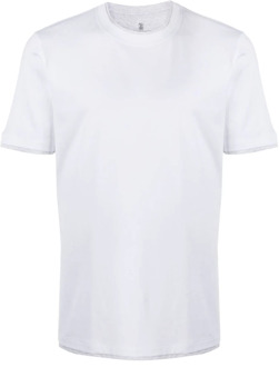 Witte T-shirts en Polos Brunello Cucinelli , White , Heren - 2Xl,Xl,L,M,S