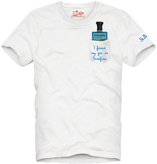 Witte T-shirts en Polos Collectie MC2 Saint Barth , White , Heren - 2Xl,Xl,L,M