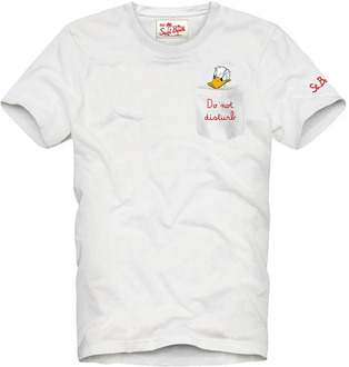 Witte T-shirts en Polos MC2 Saint Barth , White , Heren