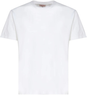 Witte T-shirts en Polos met 98% Katoen Valentino Garavani , White , Heren - Xl,S