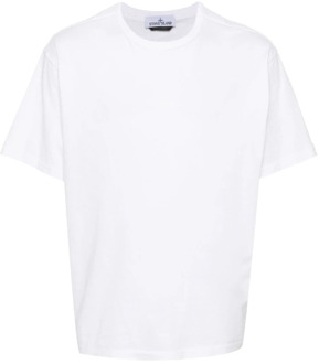 Witte T-shirts en Polos Stone Island , White , Heren - L,M