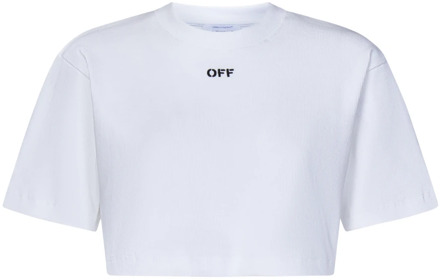 Witte T-shirts Polos voor vrouwen Off White , White , Dames - M,S,Xs