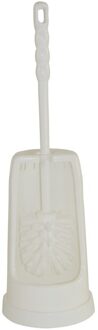 Witte toiletborstel / wc-borstel met houder 16 x 16 x 39 cm - Toiletborstels