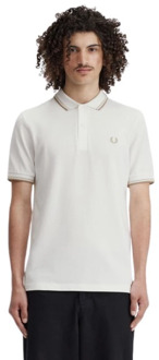 Witte Twin Tipped Polo Shirt Fred Perry , White , Heren - M