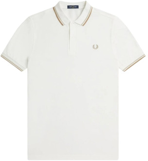 Witte Twin Tipped Polo Shirt Fred Perry , White , Heren - M