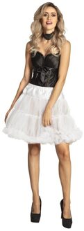 Witte verkleed petticoat rok voor dames 45 cm - witte verkleedkleding rokken