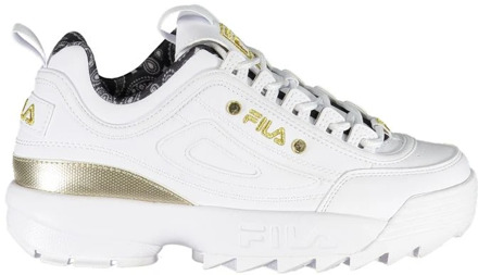 Witte Vetersneakers met Contrastdetails Fila , White , Dames - 40 Eu,39 Eu,42 Eu,38 Eu,37 Eu,41 EU