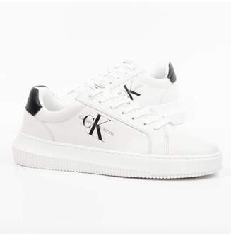 Witte vetersneakers met gerecycled polyester Calvin Klein , White , Heren - 45 Eu,41 Eu,40 Eu,42 EU