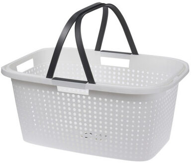 Witte wasmand met handvatten 60 cm - Wasmanden