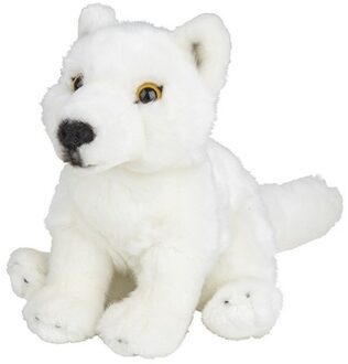 Witte wolven knuffels 18 cm knuffeldieren - Knuffel bosdieren