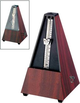 Wittner 802K metronoom metronoom, pyramide-model, kunststof, mahonie grain, zonder bel