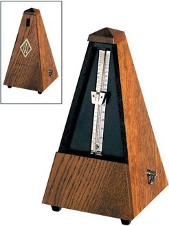 Wittner 808 metronoom metronoom, pyramide-model, houten behuizing, eiken bruin, mat, zonder bel