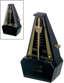 Wittner 829561 metronoom metronoom, pyramide-model, kunststof, zwart/goud, zonder bel