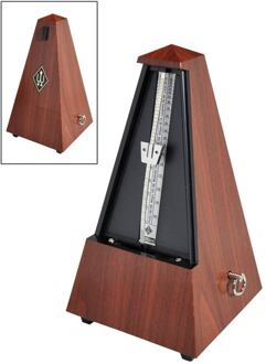 Wittner 845111 metronome, pyramid shaped, plastic casing, without bell, satin mahogany