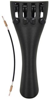 Wittner 918111 vioolstaartstuk vioolstaartstuk, 4/4, synthetisch, zwart, met 4 fijnstemmers