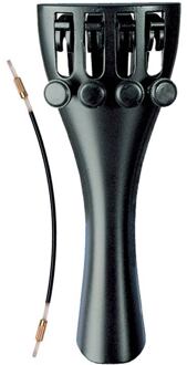 Wittner 918131 vioolstaartstuk vioolstaartstuk, 1/2, synthetisch, zwart, met 4 fijnstemmers