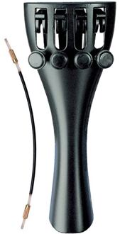 Wittner 918151 vioolstaartstuk vioolstaartstuk, 1/8, synthetisch, zwart, met 4 fijnstemmers