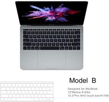 Wiwu Us Layout Laptop Toetsenbord Cover Voor Macbook Pro 16 Hoge Transparantie Geen Letters Waterdicht Voor Macbook Toetsenbord Cover model- B