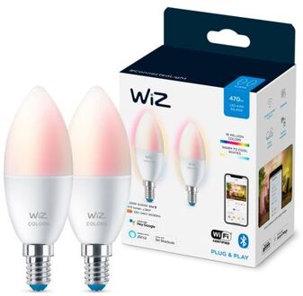 WiZ Kaarslamp 2-pack - Slimme LED-Verlichting - Gekleurd en Wit Licht…