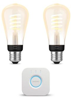WiZ Philips Hue Starterspakket E27 White Ambiance Filament Edison