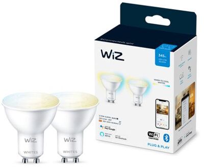 WiZ Spot 2-pack - Slimme LED-Verlichting - Warm- tot Koelwit Licht - …