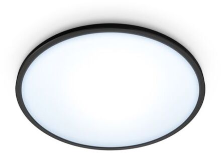 WiZ Superslim plafondlamp rond zwart - Tunable White - 1x14W 1300lm 2…