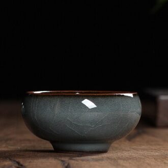 Wizamony 1 Pcs Handgemaakte Longquan Celadon Drinkware Teaset Theekopje Theepot Thee Cup Iron Body Crackle Glazuur Chinese Porselein 1stk B