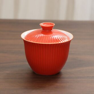 Wizamony Geglazuurd Jade Modder Wit Porselein Kom Rood Paars En Gouden Rand Kung Fu Sancai Cup Keramische Thee Kom Theekopje