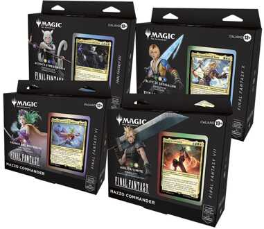 Wizards of the Coast Magic the Gathering Final Fantasy Commander Decks Display (4) italian