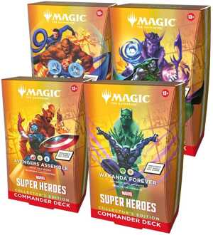 Wizards of the Coast Magic the Gathering Marvel Super Heroes Collector's Edition Commander Decks Case (4) english