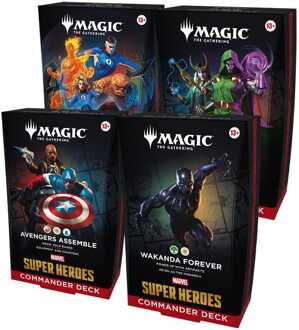 Wizards of the Coast Magic the Gathering Marvel Super Heroes Commander Decks Case (4) english